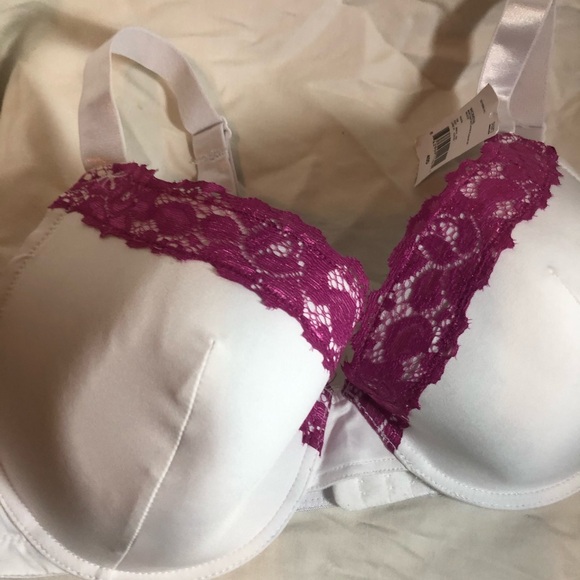 NWT Sears 40D White & Purple Lace - Picture 2 of 4